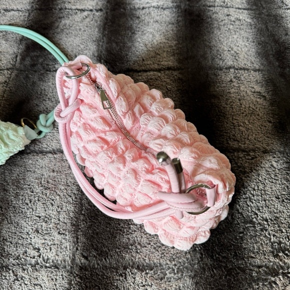 #22 Casual Canvas Wrinkle shoulder Bag with knot strap detail - Picture 5 of 5